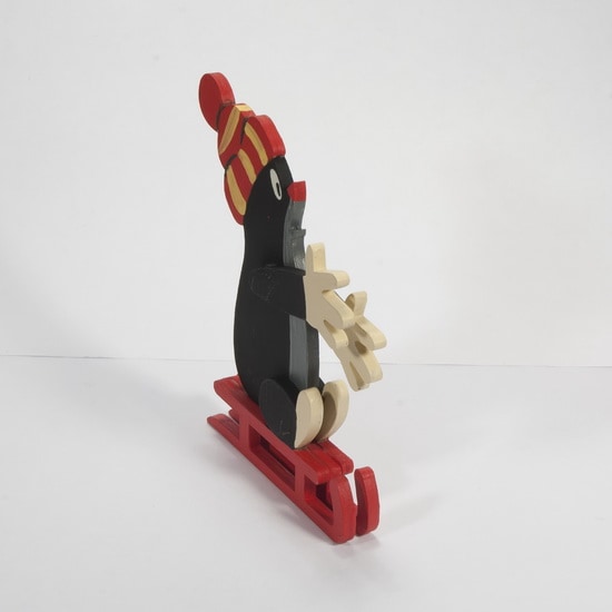 Елочные игрушки - Кротик на санках 9005